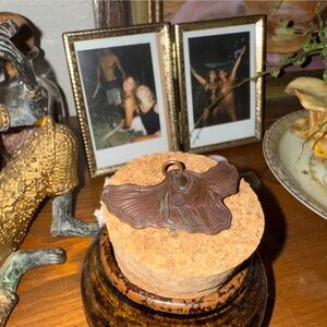 Copper Ginko Leaf Pendant